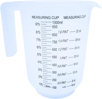 Measuring Jugs Set of 3 – 1L, 500ml & 250ml – Kitchen Measuring Jug for Cooking & Baking – Clear Measurement in Millilitres, Pints & Ounces – Stackable & Easy-Pour Design