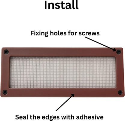 HowseHold Air Brick Mesh Cover (Pack of 4) Pest Proof Stainless Steel Vent Mesh for Rodent, Bird & Insect Protection Fits Standard Air Bricks