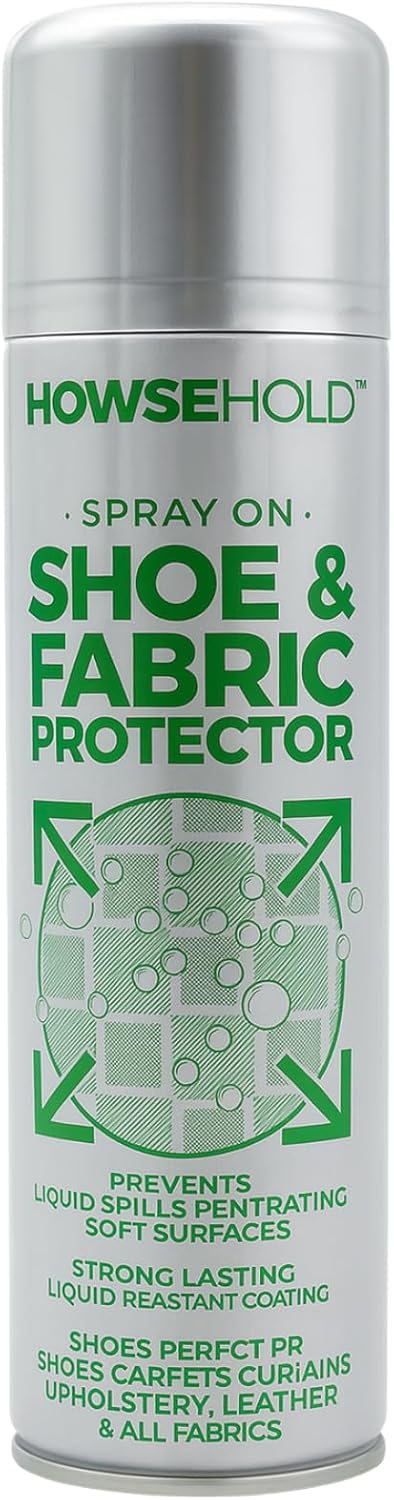 Waterproof Fabric and Shoe Protector Spray 500ml for Suede, Leather, Nubuck & Canvas - Waterproofing Spray for Outdoor Clothing - Long-Lasting Rain Stain & Water Repellent Formula Nano Protect