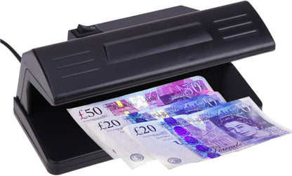 Counterfeit Money Detector Note Checker UV Light Ultraviolet Money Checker Machine - UK Plug Detect Fake Prop Notes Authenticity Check Fluorescent Mark Tracer Reflector