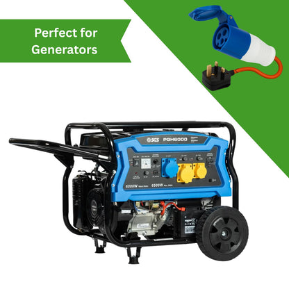 16amp to 13amp Adapter 3 Pin to UK Socket Converter 110v To 240v Converter Hook Up Camping, Generators & Caravan Mains Hookup 250V 16A Electric 16amp Plug Sockets