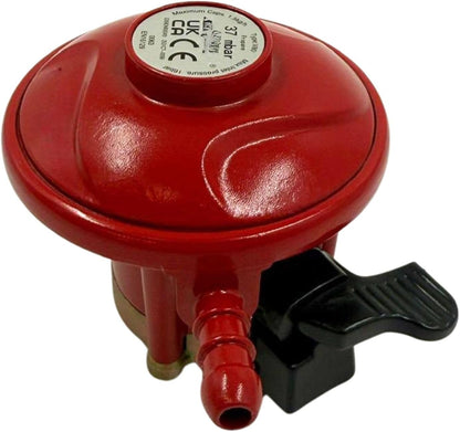 Patio Gas & BBQ Regulator Kit 27mm Clip On with 2m Hose and Clips Low Pressure BBQ Gas Regulator for Propane Cylinders Quick Release LPG Regulator for Barbecues