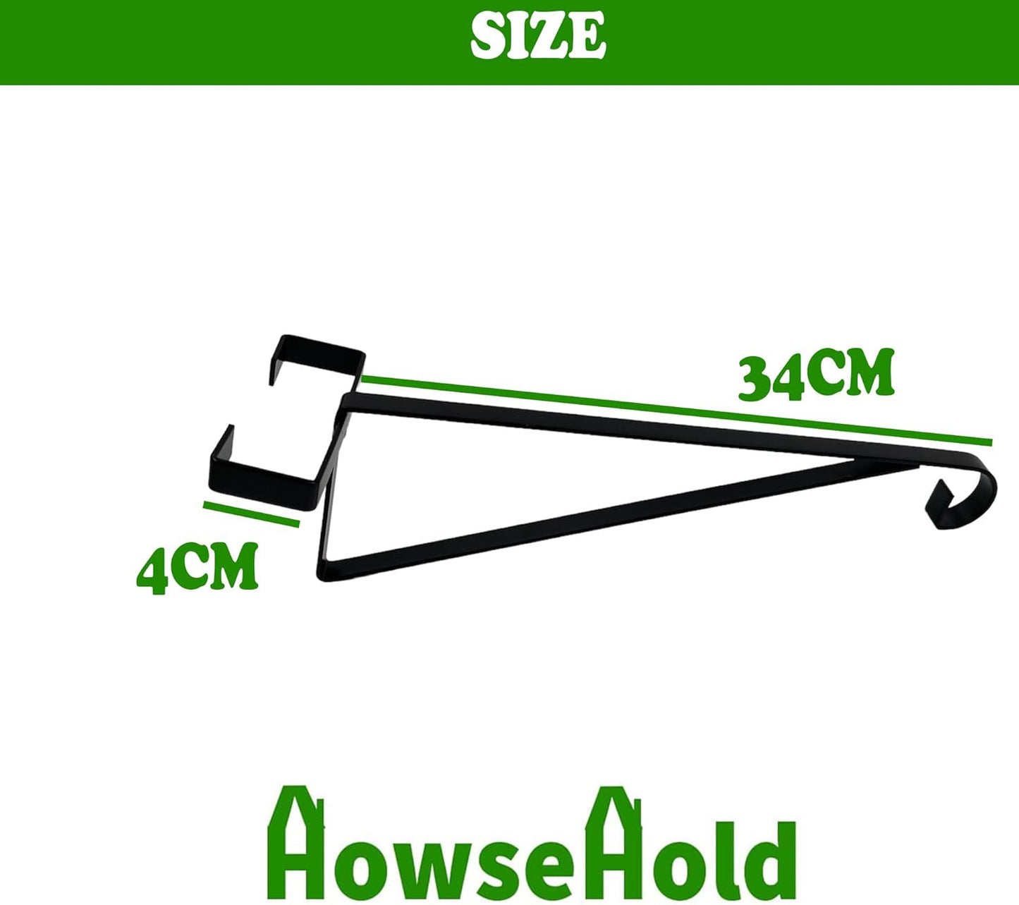 HowseHold Hanging Basket Brackets for Concrete Fence Posts [PACK OF 4]
