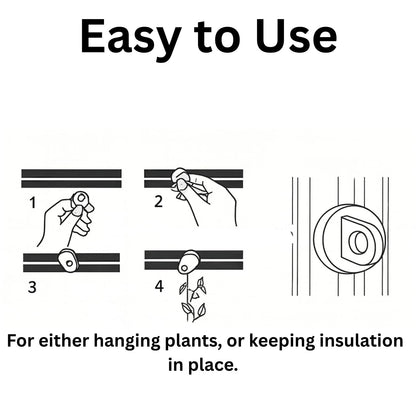 Green House Twist Clips [100 Pack] for Inside Greenhouses for Hanging Anchors from Glazing bar Channels or Insulation Clips (100)