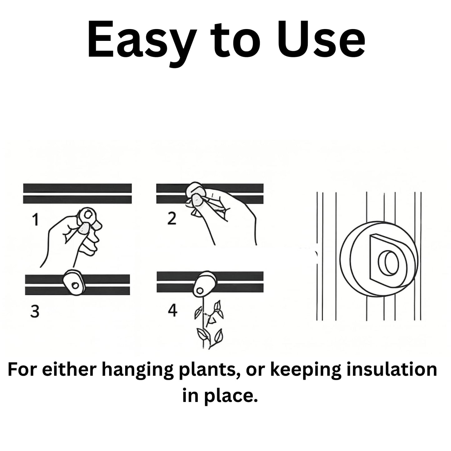 Green House Twist Clips [100 Pack] for Inside Greenhouses for Hanging Anchors from Glazing bar Channels or Insulation Clips (100)