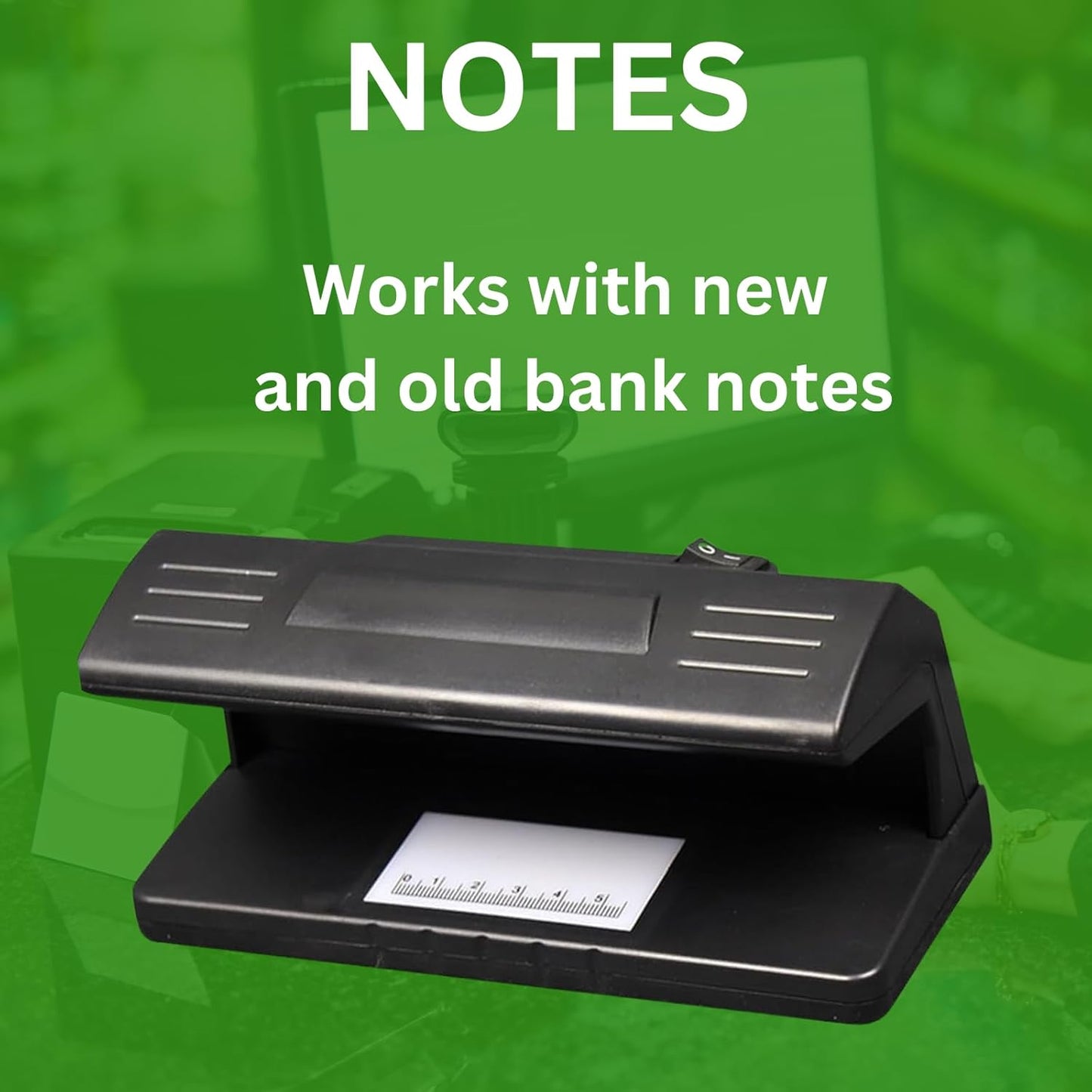 Counterfeit Money Detector Note Checker UV Light Ultraviolet Money Checker Machine - UK Plug Detect Fake Prop Notes Authenticity Check Fluorescent Mark Tracer Reflector