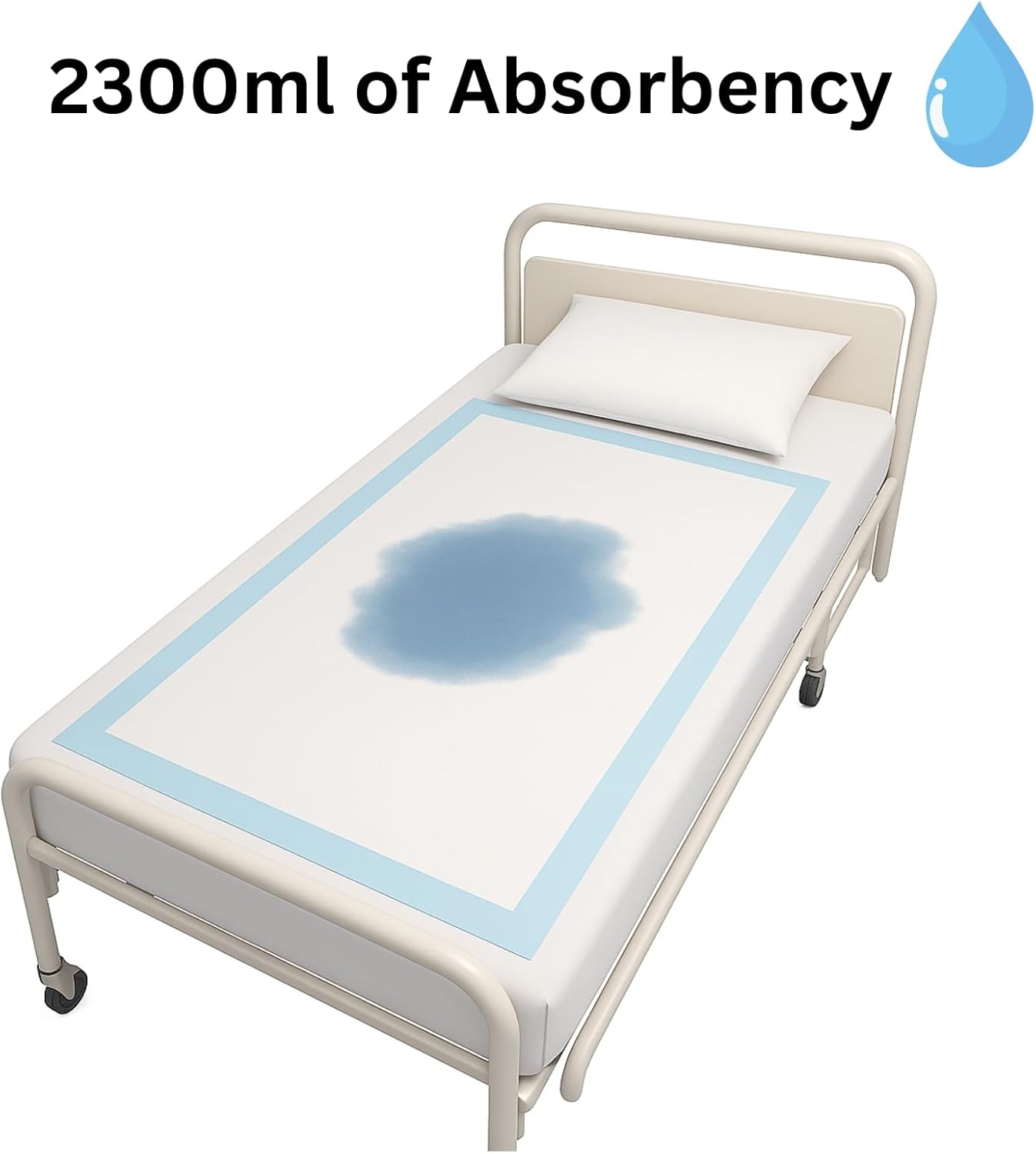 Extra Large Incontinence Bed Pads (20 Pack) 150cm x 80cm Super Absorbent Protector Full Size Bed Wee 2300 ml Single Bed Pad