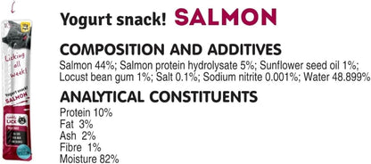 Cat Yoghurt Lickable Treats (25 Pack) Mixed Variety - Chicken, Salmon, Tuna & Shrimp – Creamy Cat Treats Made with Real Meat – 12g Each 4 Flavours