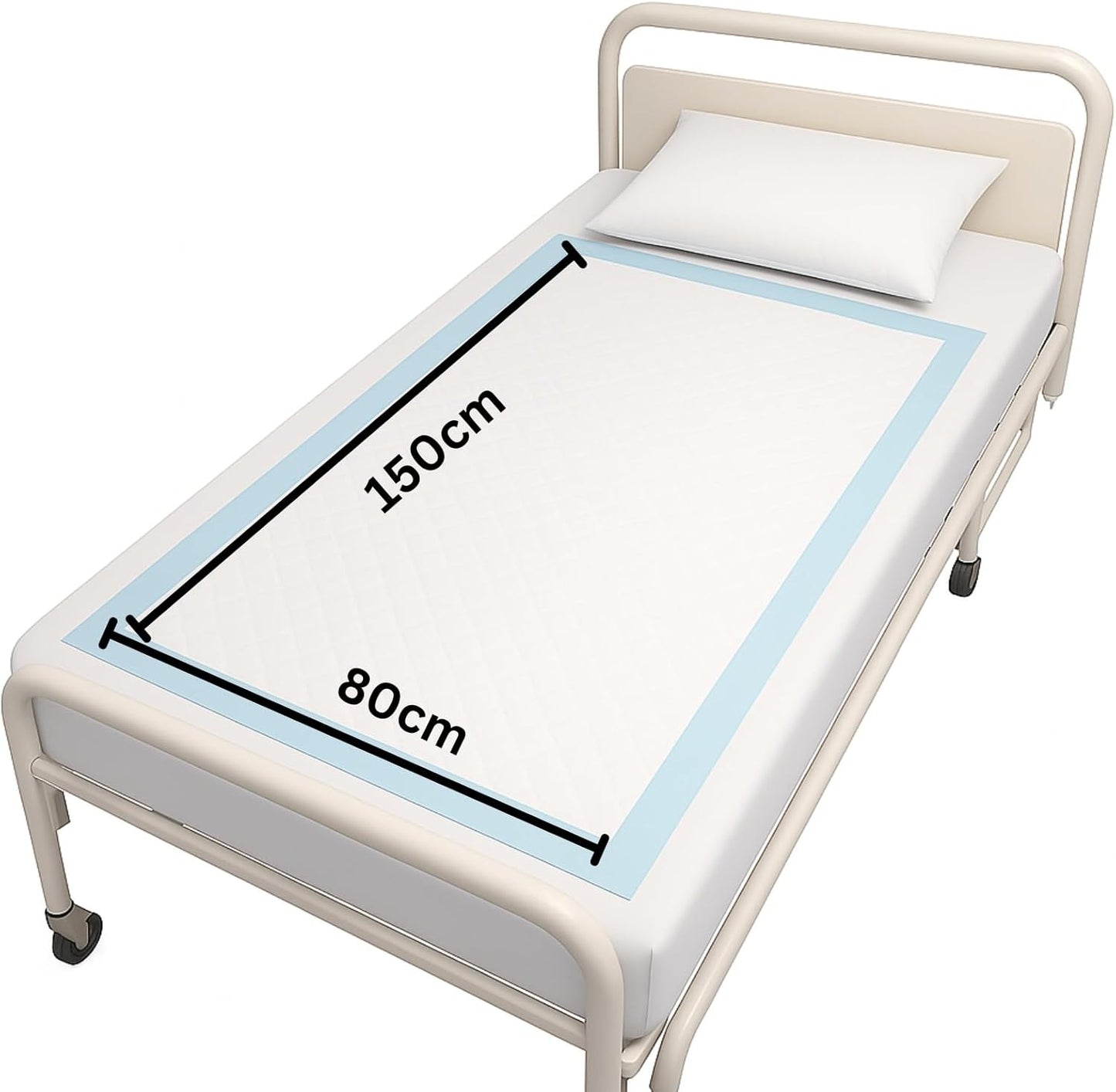 Extra Large Incontinence Bed Pads (20 Pack) 150cm x 80cm Super Absorbent Protector Full Size Bed Wee 2300 ml Single Bed Pad