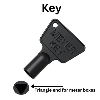 HowseHold Gas Meter Box Key [4 Pack] - Triangle Key - Electric Box Key - Utility Box Key - Black Plastic Key