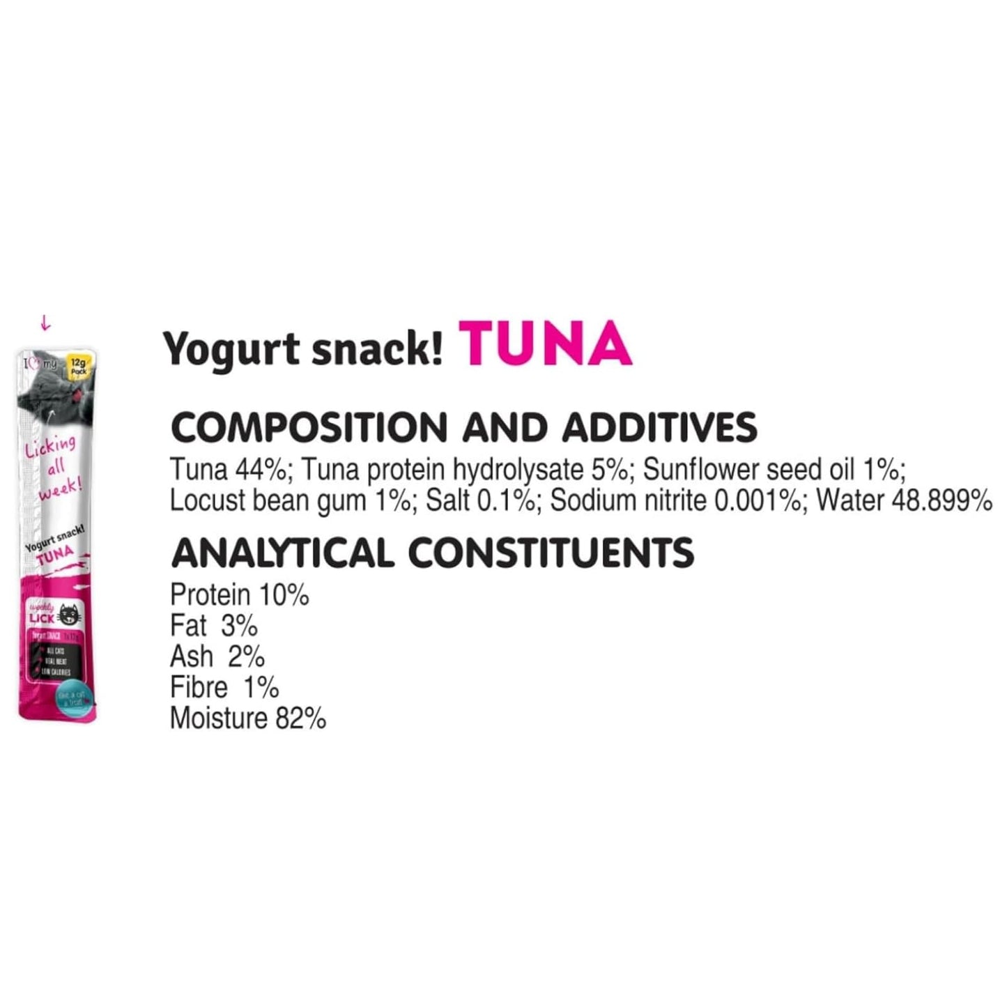 Cat Yoghurt Lickable Treats (75 Pack) Mixed Variety - Chicken, Salmon, Tuna & Shrimp – Creamy Cat Treats Made with Real Meat – 12g Each 4 Flavours