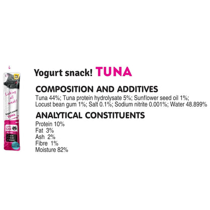 Cat Yoghurt Lickable Treats (75 Pack) Mixed Variety - Chicken, Salmon, Tuna & Shrimp – Creamy Cat Treats Made with Real Meat – 12g Each 4 Flavours