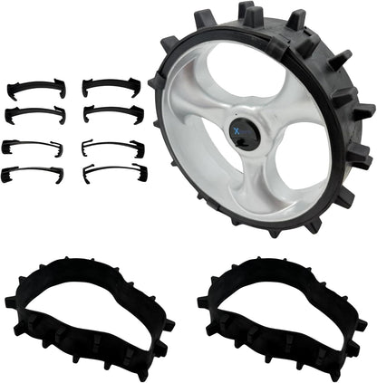 Golf Winter Wheel Covers for Push/Pull Trolleys Fits 10 inch Tyres Studded Rubber Fairway Protectors - Pair