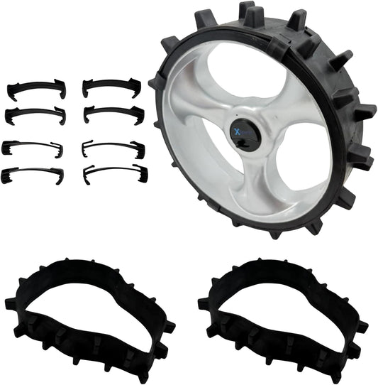 Golf Winter Wheel Covers for Push/Pull Trolleys Fits 10 inch Tyres Studded Rubber Fairway Protectors - Pair