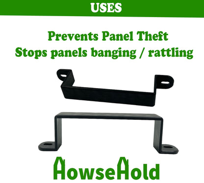 Fence Panel Security Brackets [10 Pack] for Concrete Fence Posts or Wooden 4x4 Posts Prevents Panel Theft and Fence Panels Rattling & Banging in The Wind (10)