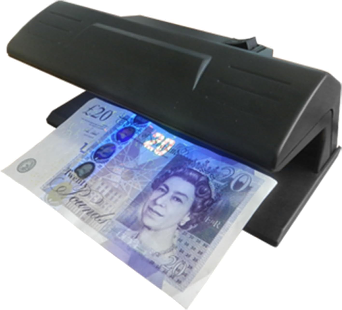 Counterfeit Money Detector Note Checker UV Light Ultraviolet Money Checker Machine - UK Plug Detect Fake Prop Notes Authenticity Check Fluorescent Mark Tracer Reflector