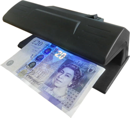 Counterfeit Money Detector Note Checker UV Light Ultraviolet Money Checker Machine - UK Plug Detect Fake Prop Notes Authenticity Check Fluorescent Mark Tracer Reflector