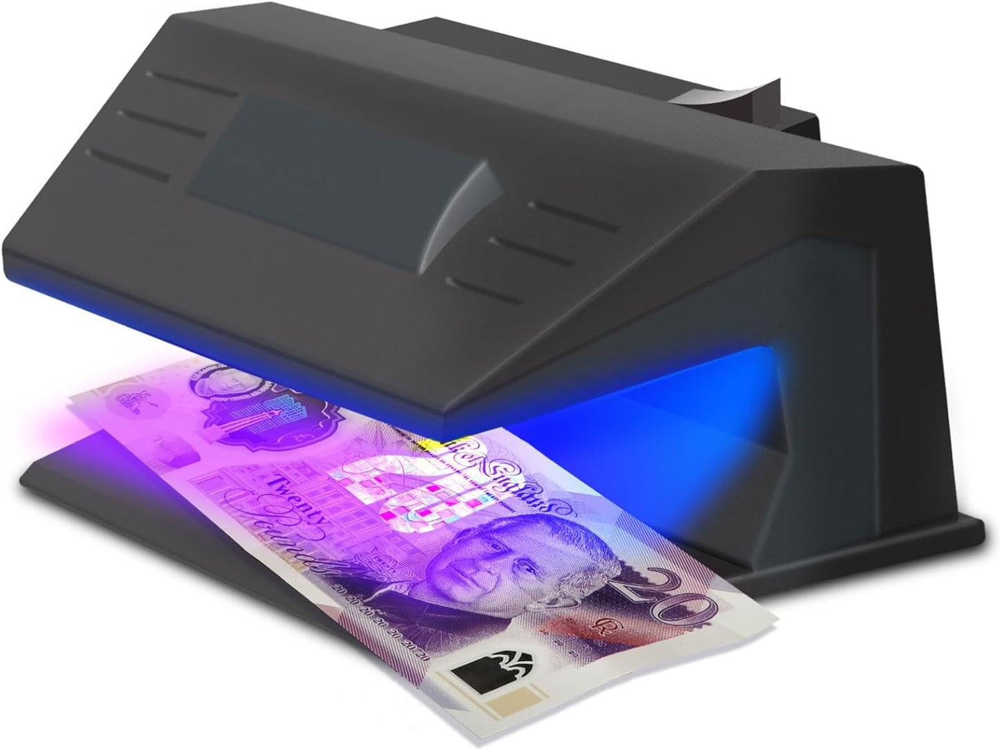 Counterfeit Money Detector Note Checker UV Light Ultraviolet Money Checker Machine - UK Plug Detect Fake Prop Notes Authenticity Check Fluorescent Mark Tracer Reflector