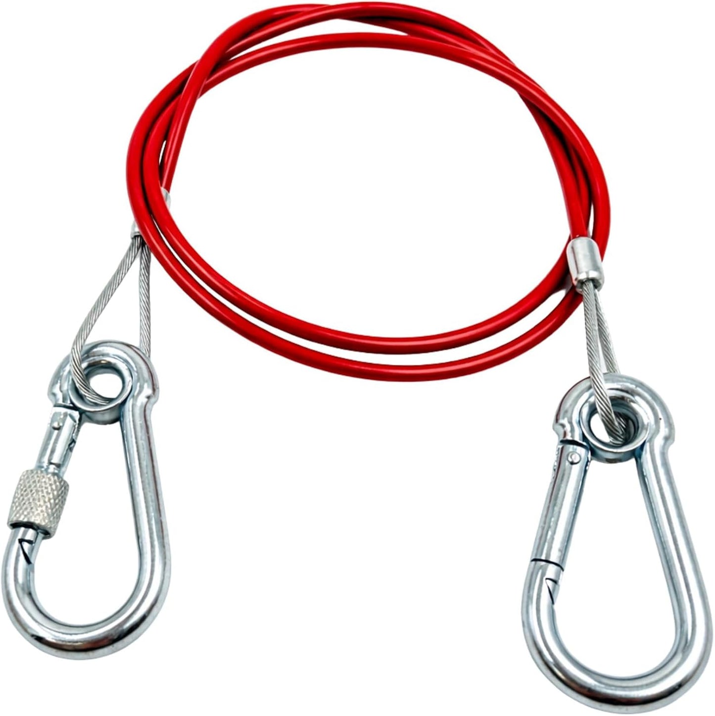 HowseHold Caravan Breakaway Cable - 1m x 3mm Heavy-Duty Trailer Breakaway Cable with Carabiner, Quick Fit Break Away Safety Cables, Quick Fit Emergency for Trailers and Caravan Accessories