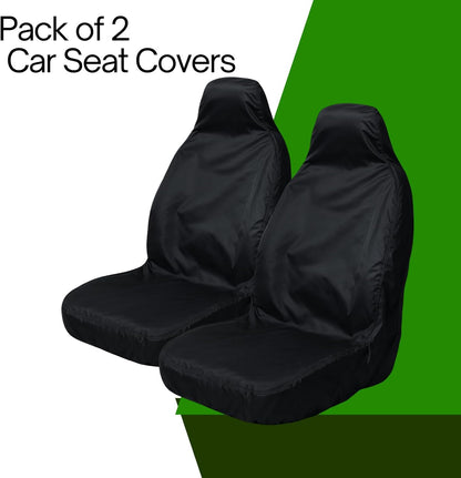 HowseHold Car Seat Covers Front Seats Pack of 2 Universal Fit, Water Resistant, Easy to Clean & Install, Protects Against Dirt, Spills, Mud & Pet Hair Seat Protectors