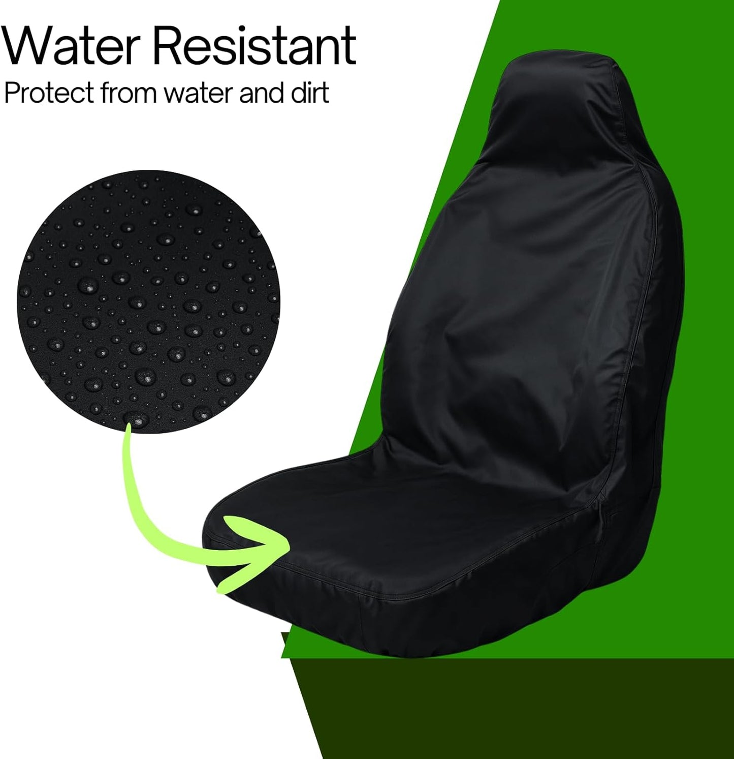 HowseHold Car Seat Covers Front Seats Pack of 2 Universal Fit, Water Resistant, Easy to Clean & Install, Protects Against Dirt, Spills, Mud & Pet Hair Seat Protectors