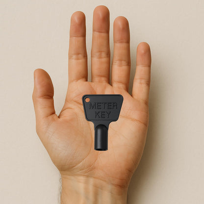 HowseHold Gas Meter Box Key [4 Pack] - Triangle Key - Electric Box Key - Utility Box Key - Black Plastic Key