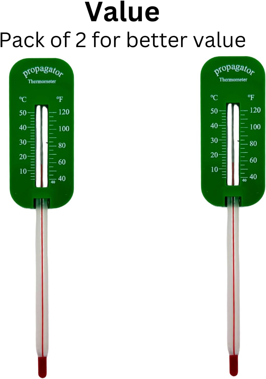 HowseHold Soil Thermometer for Gardening (2 Pack) Temperature Probe for Seeds, Plants, Greenhouse, and Outdoor Soil Monitoring UK Outdoor