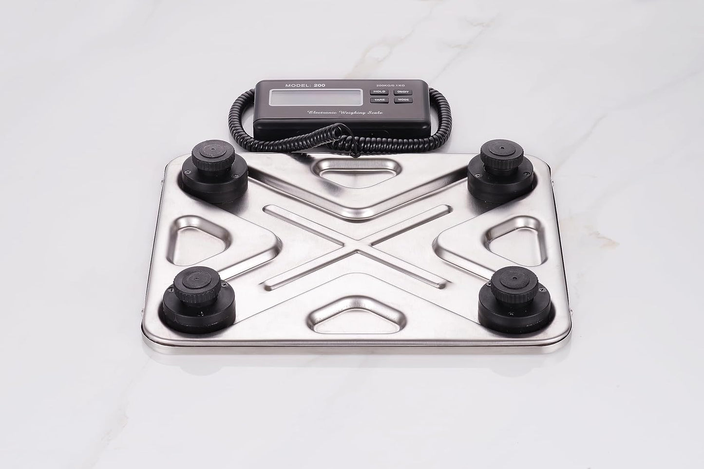 Large Digital Scale Up to 200kg 0.1kg increments Heavy Duty Commercial Scales Large Platform Stainless Steel Parcel Scales