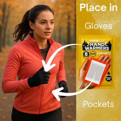 Hand Warmers - 20 Pairs - 8 Hours of Heat Air Activated Glove or Pocket Warming Sachets for Outdoor Activities Football, Golf, Skiing, Hiking, Sport Spectating