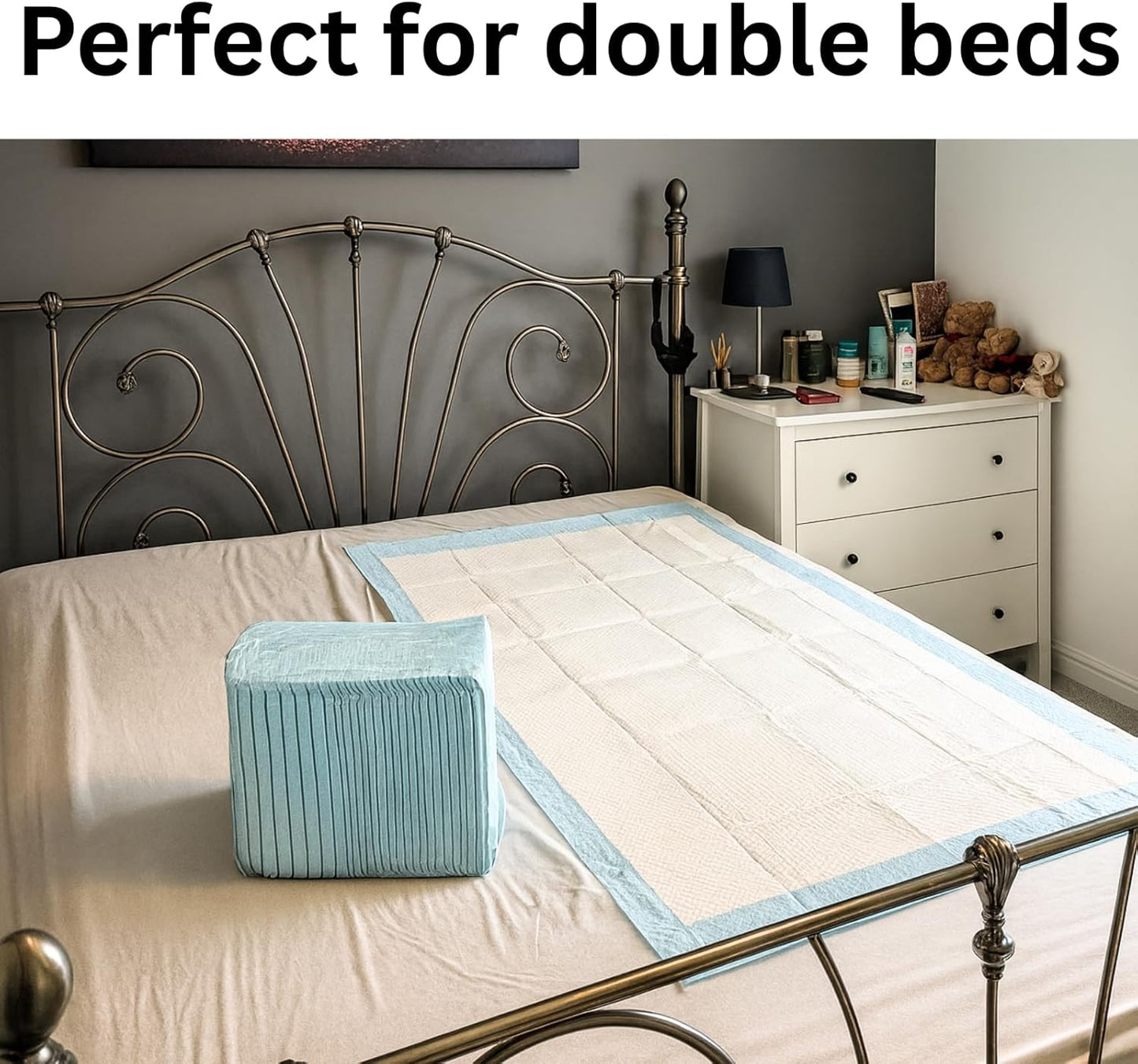Extra Large Incontinence Bed Pads (20 Pack) 150cm x 80cm Super Absorbent Protector Full Size Bed Wee 2300 ml Single Bed Pad