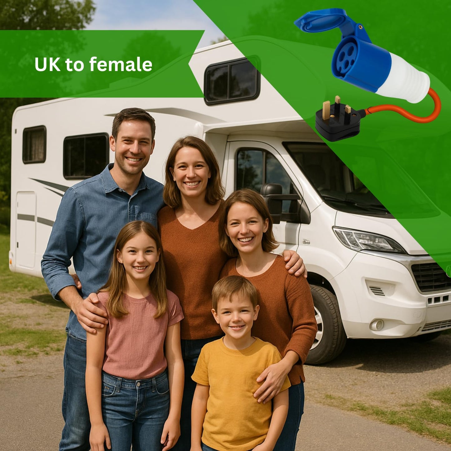 16amp to 13amp Adapter 3 Pin to UK Socket Converter 110v To 240v Converter Hook Up Camping, Generators & Caravan Mains Hookup 250V 16A Electric 16amp Plug Sockets