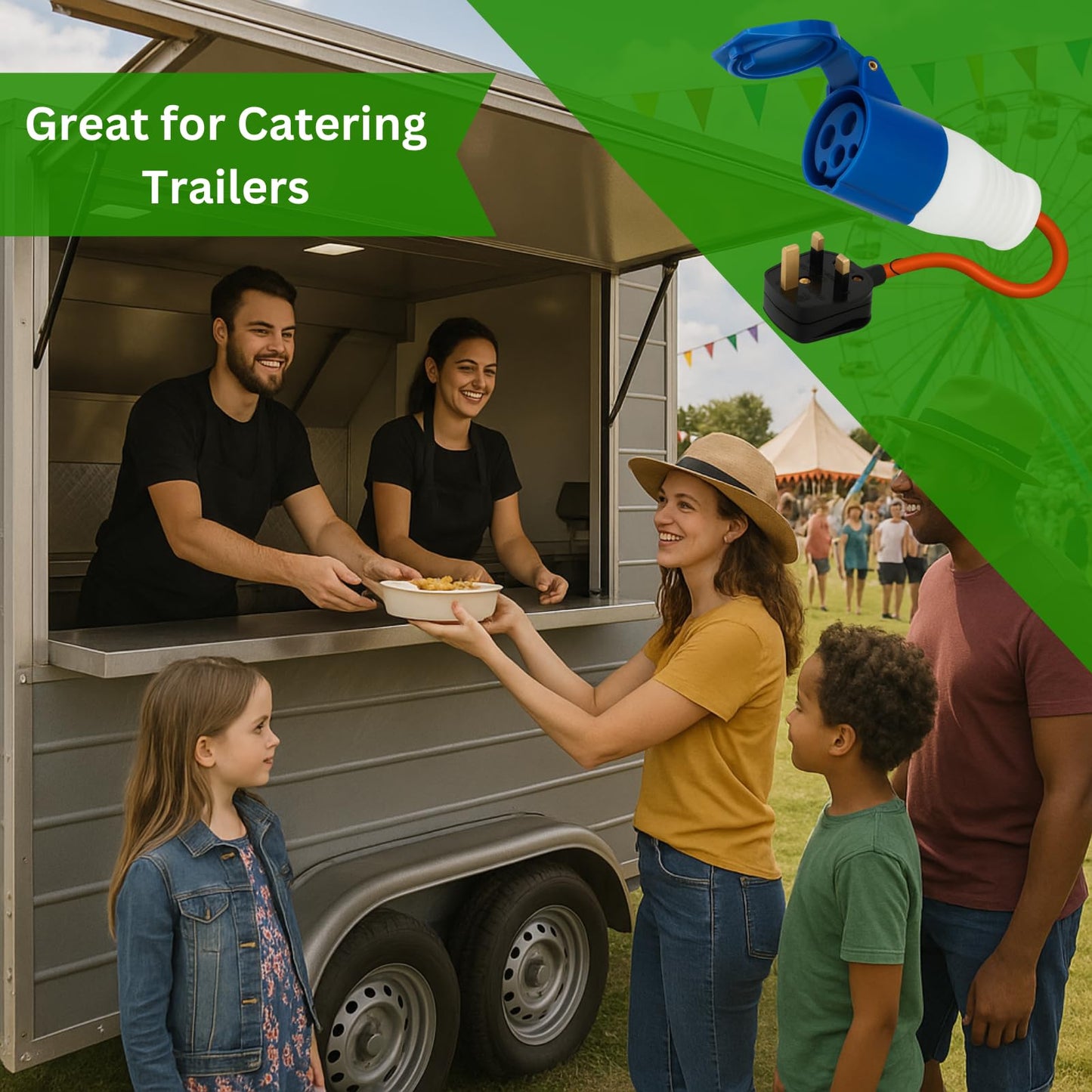 16amp to 13amp Adapter 3 Pin to UK Socket Converter 110v To 240v Converter Hook Up Camping, Generators & Caravan Mains Hookup 250V 16A Electric 16amp Plug Sockets