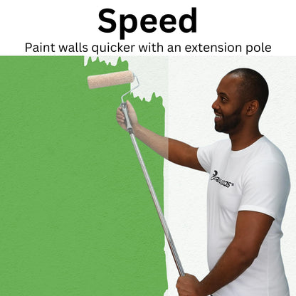 Paint Roller Extension Pole for Screw Fit or Push Fit Rollers 120cm Pole for Painting (Extension Pole)
