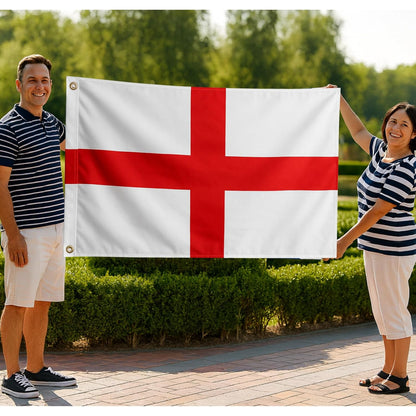 ENGLAND Flag St George’s Flag (PACK OF 2) 5ft x 3ft with Brass Eyelets for Football Rugby St George’s Day, Euro & World Cup, Festivals Parades Parties Homes Gardens & Patriotic Celebrations St George
