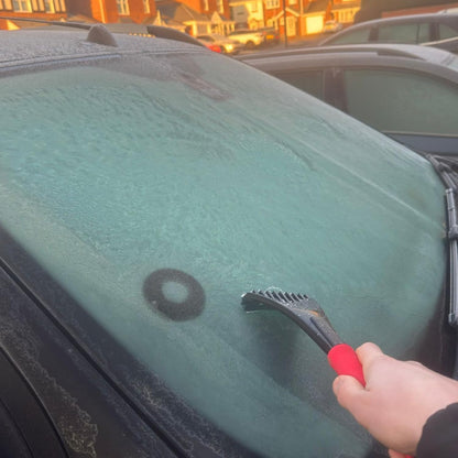 HowseHold Ice Scraper for Car Windscreen (Pack of 2) Long 27cm Handle Anti Scratch, ABS Scrapers with Soft Foam Grip, for Fast Ice, Frost and Snow Removal