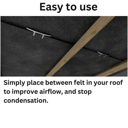 Felt Lap Vents for Condensation Pack of 48 Roof Ventilation Lap Vents, Prevents Roof Loft Roof Condensation Airflow Lap Vents (Pack of 48)
