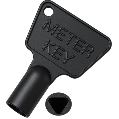 HowseHold Gas Meter Box Key [4 Pack] - Triangle Key - Electric Box Key - Utility Box Key - Black Plastic Key