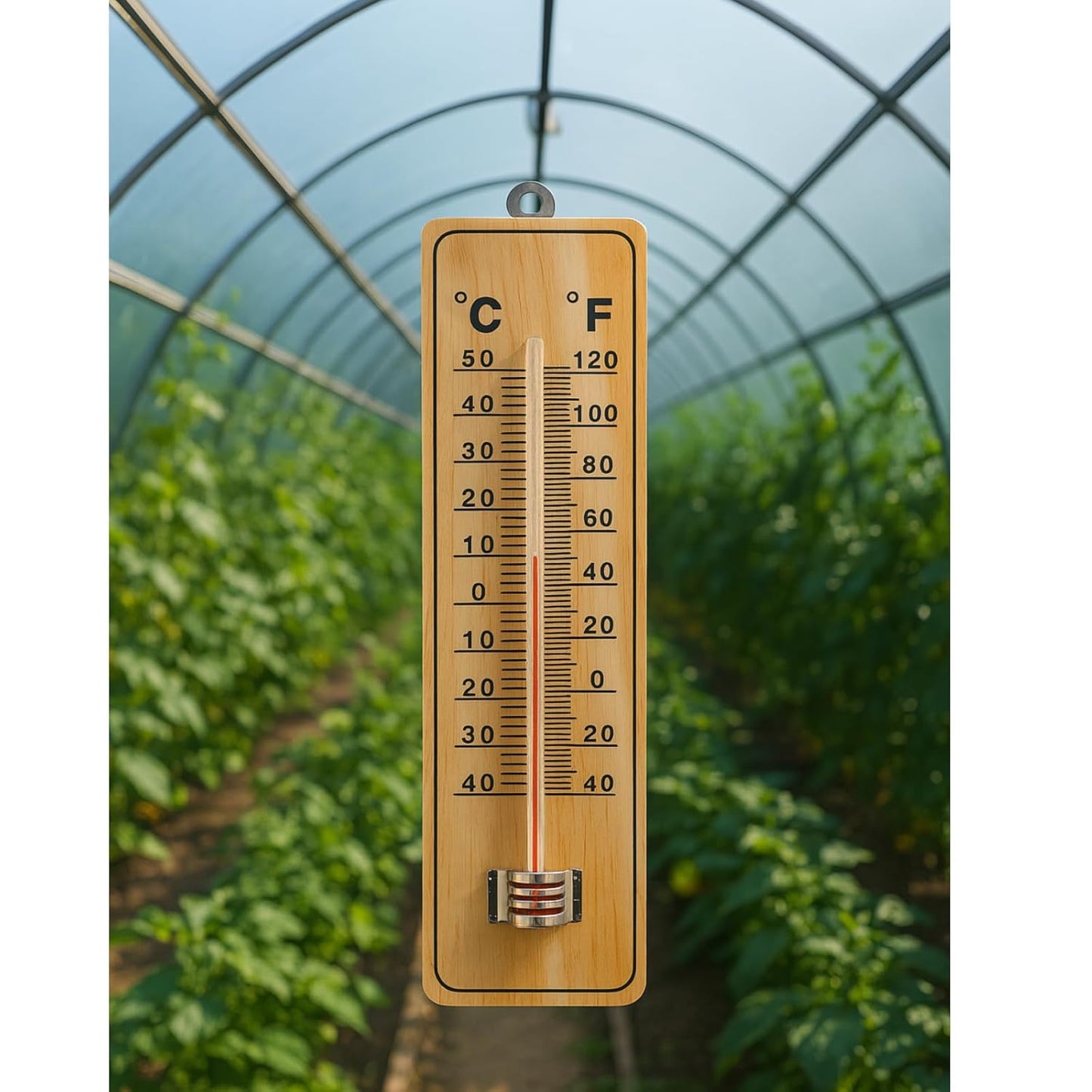 Wall Thermometer for Indoor and Outdoor Use (Pack of 2) Measure Room Garden Greenhouse Office Temperature Measures Fahrenheit and Centigrade Dual Scale °C/°F