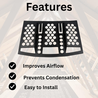 Felt Lap Vents (Pack of 12) Loft Vents for Condensation Improve Airflow in Attic Space Keeps Loft Dry and Damp Free (12)