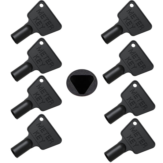 HowseHold Gas Meter Box Key [4 Pack] - Triangle Key - Electric Box Key - Utility Box Key - Black Plastic Key