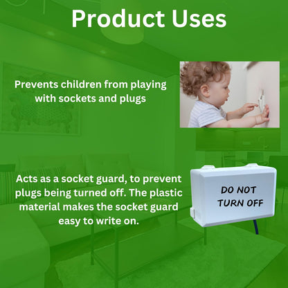 Socket Protector Cover (4 Pack) Double Gang Socket Cover Prevents Tampering Accidents for Home, School, Nurseries UK 3 Pin Plug Cover