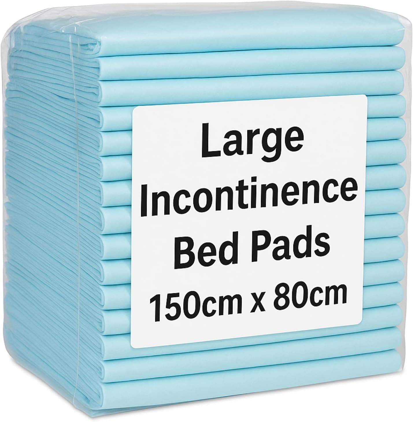 Extra Large Incontinence Bed Pads (20 Pack) 150cm x 80cm Super Absorbent Protector Full Size Bed Wee 2300 ml Single Bed Pad