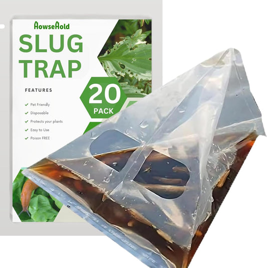 HowseHold Disposable Slug Traps – No Poison or Pellets Pet and Child Safe Indoor & Outdoor Use Slug Pellet Alternative Pack of 20