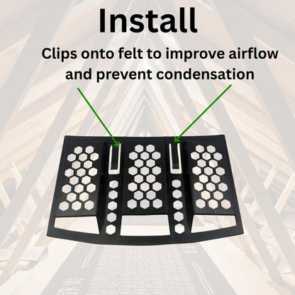 Felt Lap Vents (Pack of 12) Loft Vents for Condensation Improve Airflow in Attic Space Keeps Loft Dry and Damp Free (12)
