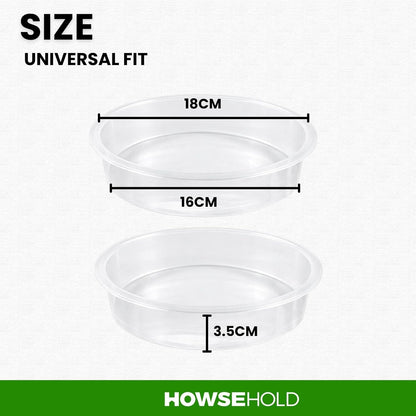 Replacement Plastic Wild Bird Water Dish/Bowl (Pack of 3) For Outdoor Bird Stations Perfect for Water, Bird Seed and Bird Baths