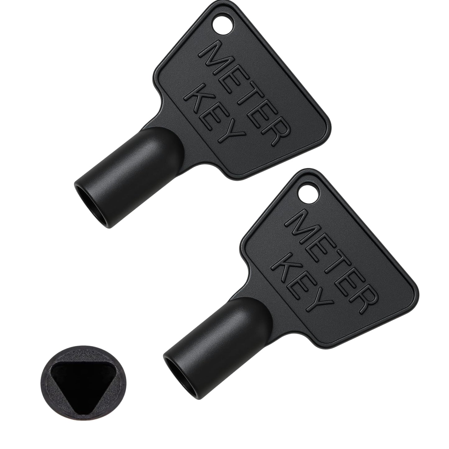 HowseHold Gas Meter Box Key [4 Pack] - Triangle Key - Electric Box Key - Utility Box Key - Black Plastic Key