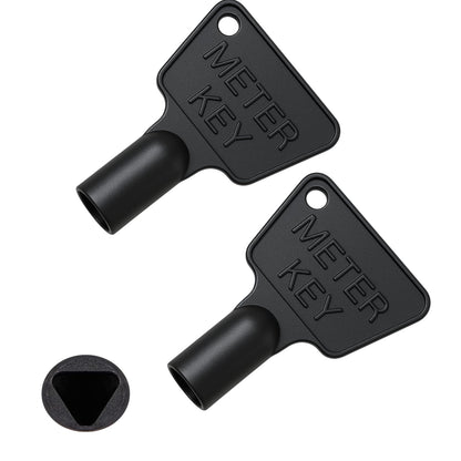 HowseHold Gas Meter Box Key [4 Pack] - Triangle Key - Electric Box Key - Utility Box Key - Black Plastic Key