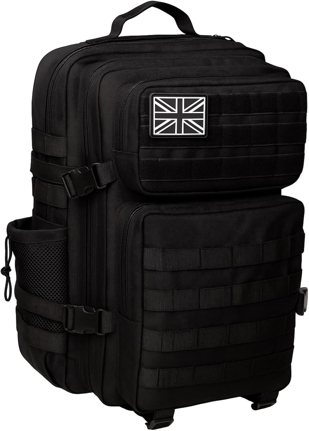 Military Tactical Backpack 45L Heavy-Duty Water-Resistant Rucksack with Webbing 6 Compartments & Padded Back Support Ideal for Hiking, Athletes, Gym, Travel, Sports, Camping & Everyday Carry