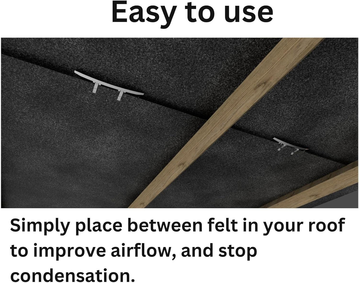 Felt Lap Vents (Pack of 12) Loft Vents for Condensation Improve Airflow in Attic Space Keeps Loft Dry and Damp Free (12)