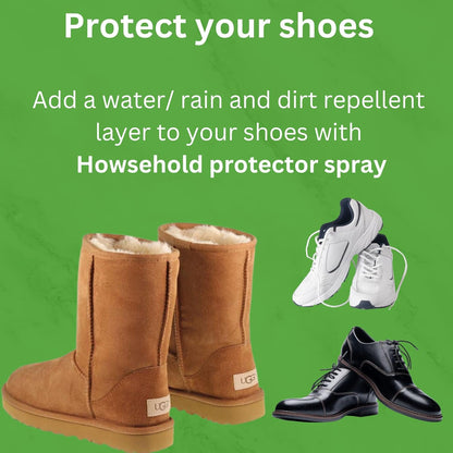 Waterproof Fabric and Shoe Protector Spray 500ml for Suede, Leather, Nubuck & Canvas - Waterproofing Spray for Outdoor Clothing - Long-Lasting Rain Stain & Water Repellent Formula Nano Protect